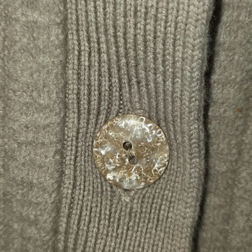 Banana Republic Tan Beige 100% Wool Button-Up Jacket Womens M 2009 Clean Simple